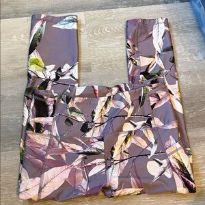 RBX Purple Floral High-Waist Leggings